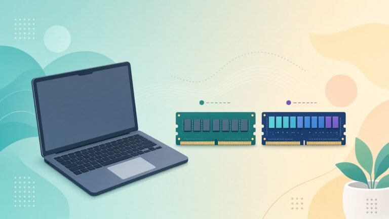DDR4 and DDR5 laptop memory modules side by side comparison