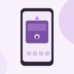 Flat vector illustration of a phone with a single pinned app card locked on screen while other icons stay hidden