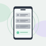 Flat vector illustration of a phone with soft focus rings and muted notification icons suggesting focus mode