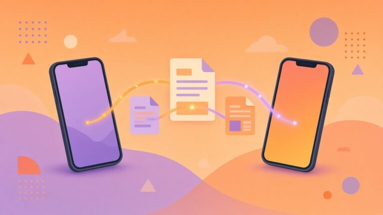 Two Android phones sharing files with Quick Share nearby