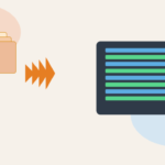 Flat vector illustration of abstract zip archive folders and file stacks being compressed, no brand logos