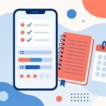 Phone spreadsheet tracking college subject grades simply